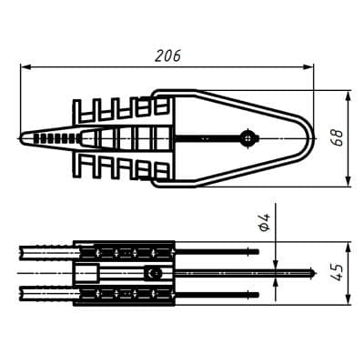 Кабели Зажим анкерный DN 123 (2x16-4x25) NILED 10600171
